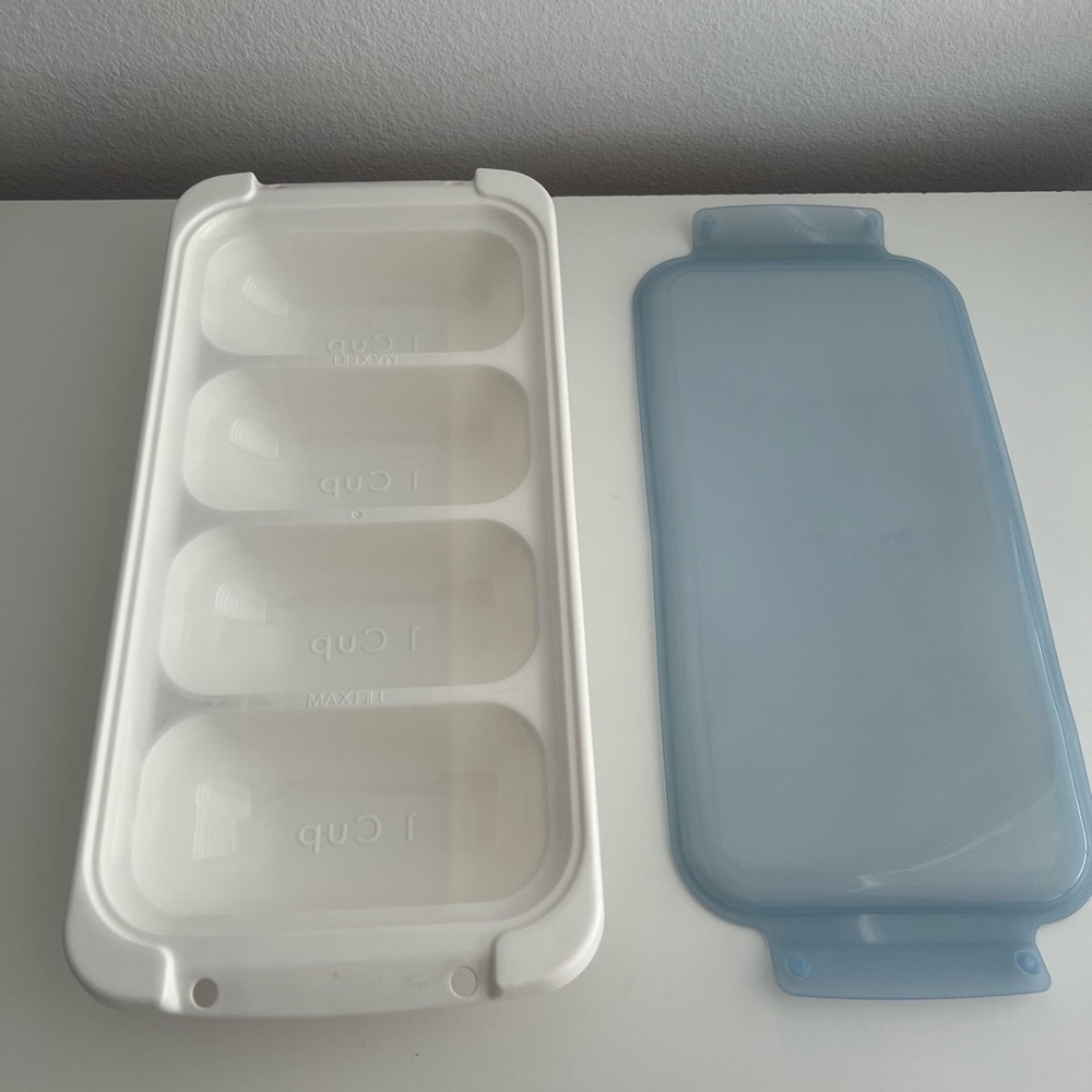 1 Qt Cube Tray with Lid - 4 Compartment Mold